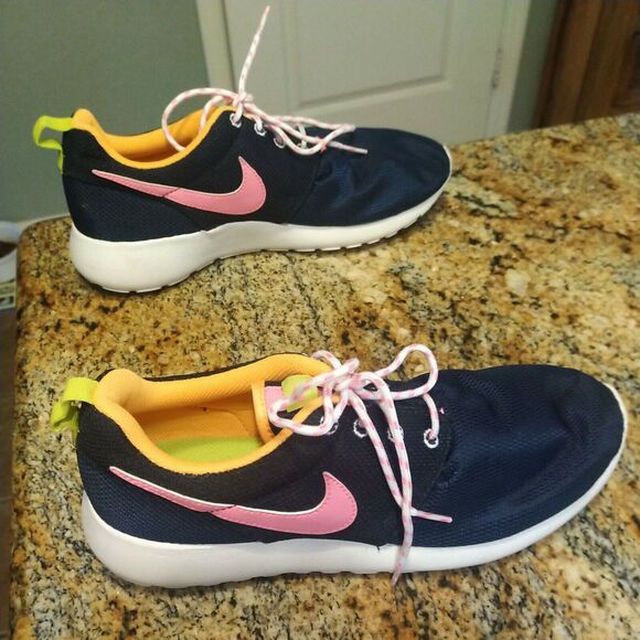 Nike Roshe Run GS Athletic Casual Shoes Midnight Navy - Size 7Y EU 40 Women's 8 - Picture 5 of 12
